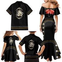 Mexico Mariachi Charro Costume Inpsired Family Matching Mermaid Dress and Hawaiian Shirt