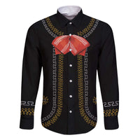 Mexico Mariachi Charro Costume Inpsired Family Matching Off The Shoulder Long Sleeve Dress and Hawaiian Shirt