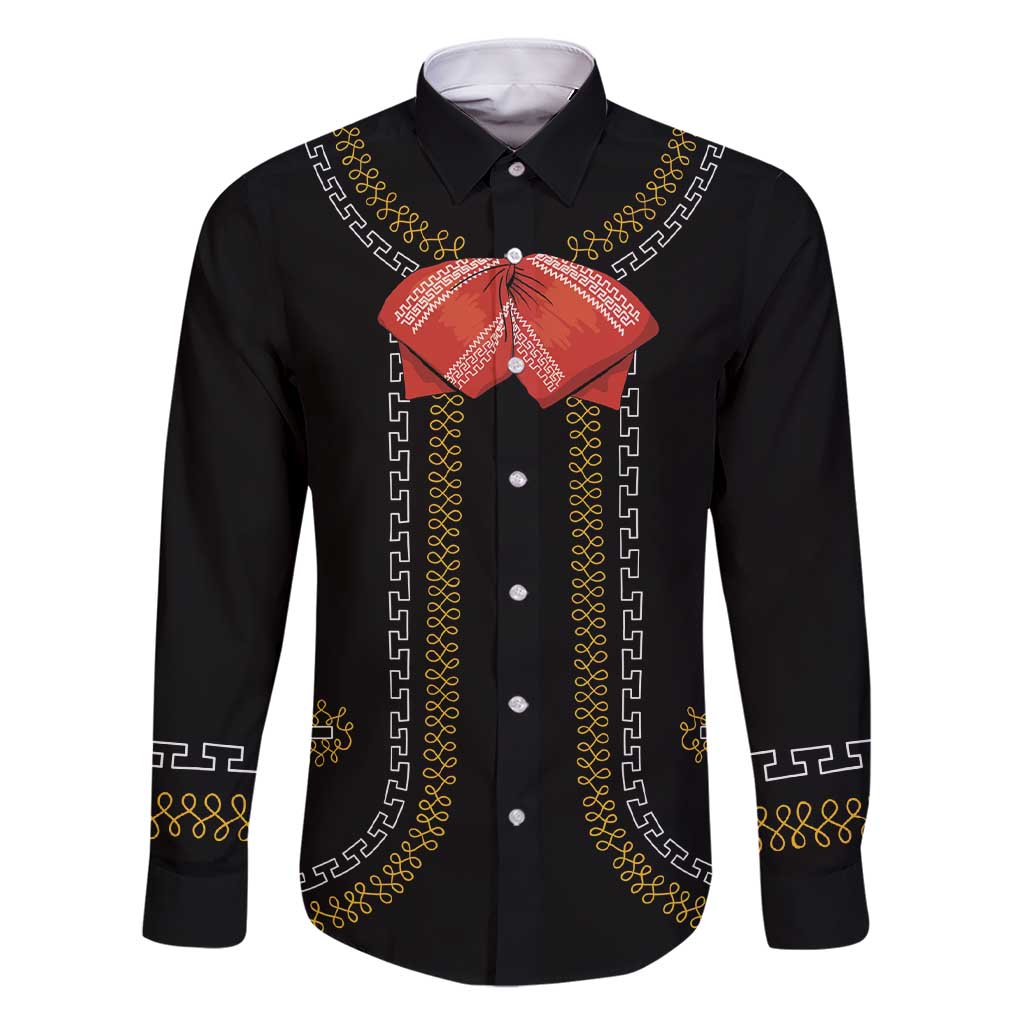 Mexico Mariachi Charro Costume Inpsired Family Matching Short Sleeve Bodycon Dress and Hawaiian Shirt