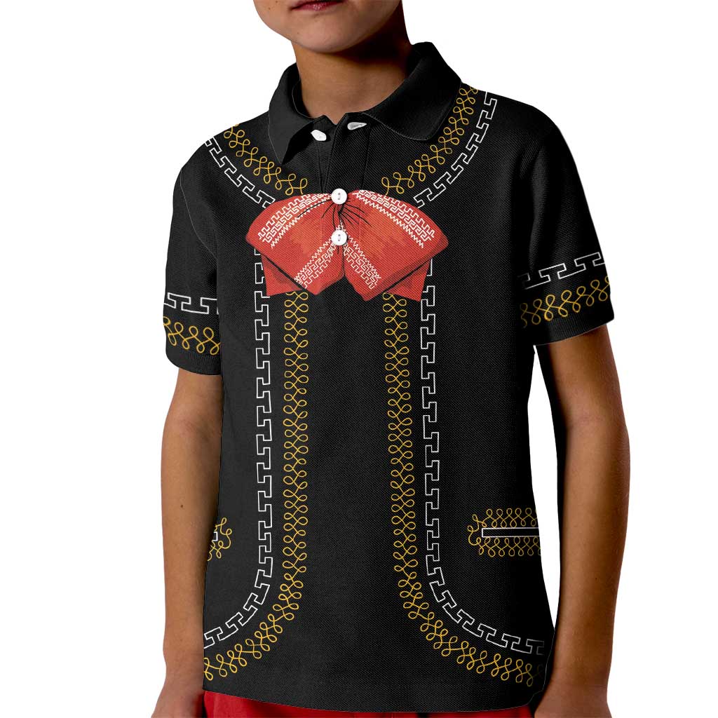 Mexico Mariachi Charro Costume Inpsired Kid Polo Shirt