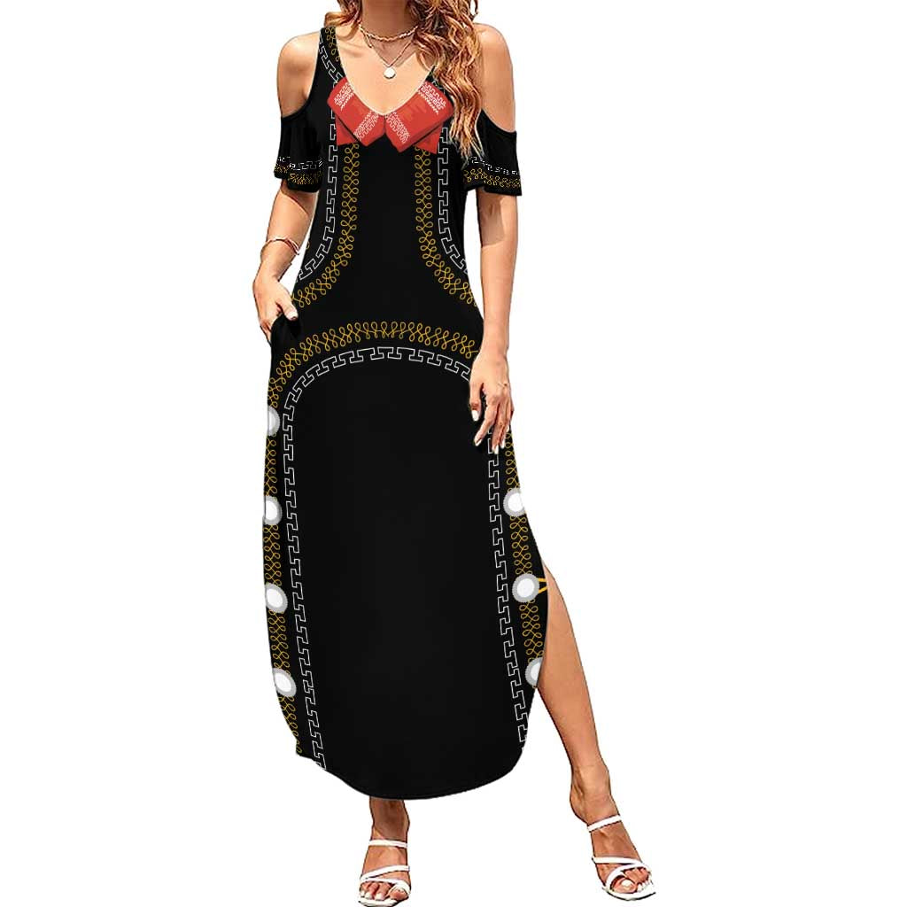 Mexico Mariachi Charro Costume Inpsired Summer Maxi Dress