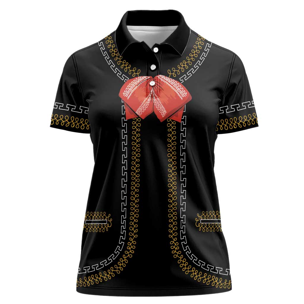 Mexico Mariachi Charro Costume Inpsired Women Polo Shirt