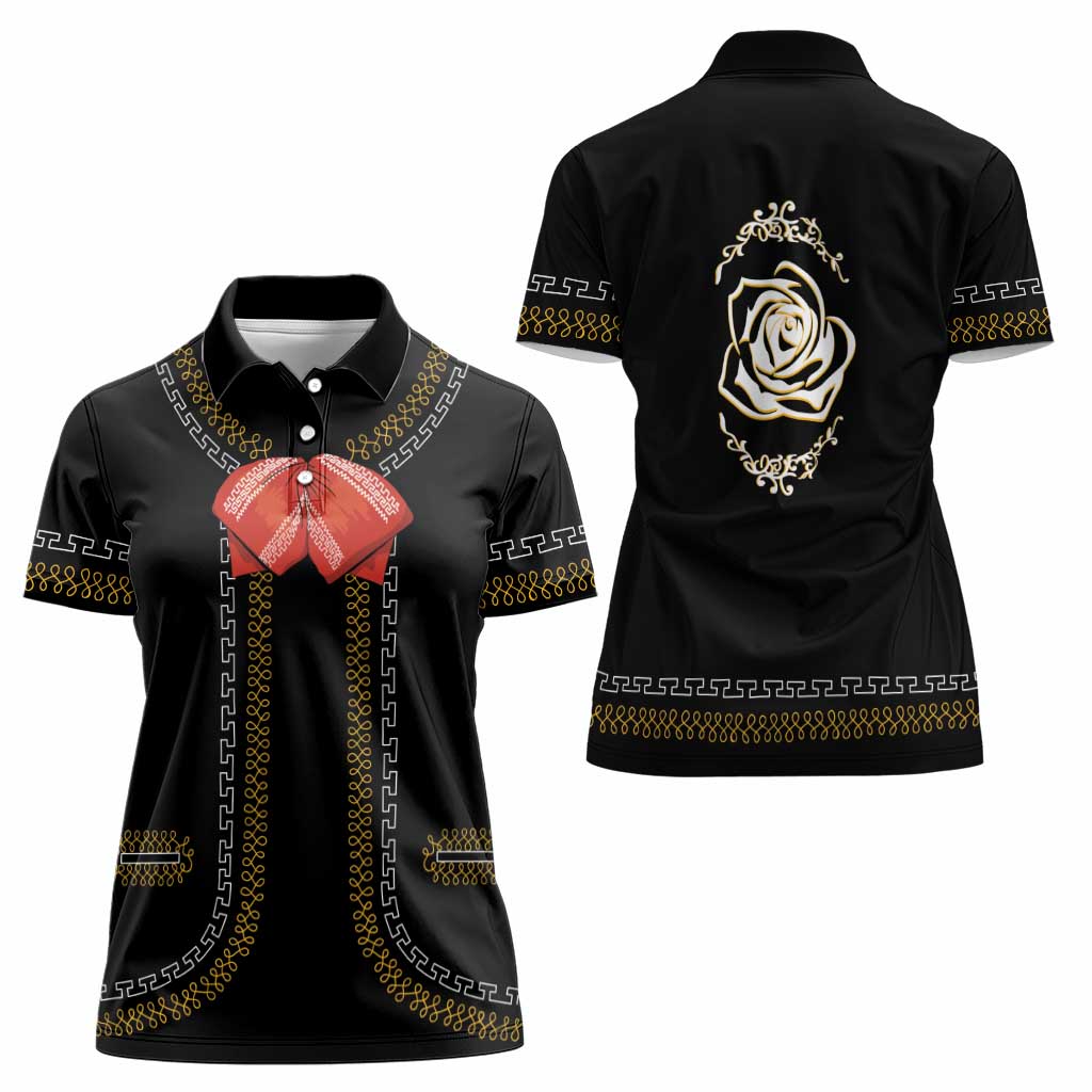 Mexico Mariachi Charro Costume Inpsired Women Polo Shirt