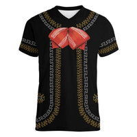 Mexico Mariachi Charro Costume Inpsired Women V-Neck T-Shirt