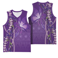 Lupus Awareness Purple Ribbon Butterfly Basketball Jersey Hope