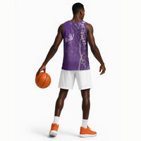 Lupus Awareness Purple Ribbon Butterfly Basketball Jersey Hope
