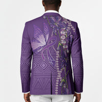 Lupus Awareness Purple Ribbon Butterfly Blazer Hope