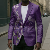 Lupus Awareness Purple Ribbon Butterfly Blazer Hope