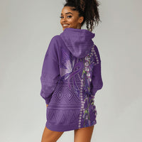 Lupus Awareness Purple Ribbon Butterfly Hoodie Dress Hope