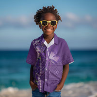 Lupus Awareness Purple Ribbon Butterfly Kid Hawaiian Shirt Hope