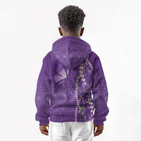 Lupus Awareness Purple Ribbon Butterfly Kid Hoodie Hope