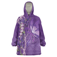 Lupus Awareness Purple Ribbon Butterfly Kid Wearable Blanket Hoodie Hope