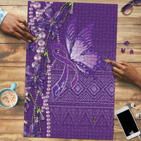 Lupus Awareness Purple Ribbon Butterfly Puzzle Hope