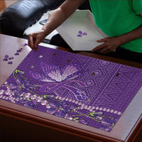Lupus Awareness Purple Ribbon Butterfly Puzzle Hope