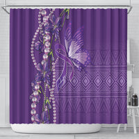Lupus Awareness Purple Ribbon Butterfly Shower Curtain Hope
