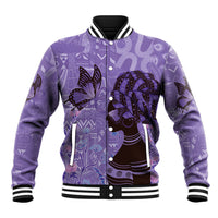 Lupus Awareness Afro Girl - Proud Survivor Baseball Jacket Ankara Pattern