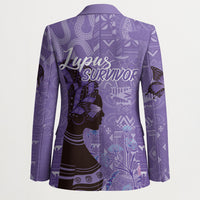 Lupus Awareness Afro Girl - Proud Survivor Blazer Ankara Pattern