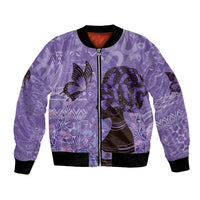 Lupus Awareness Afro Girl - Proud Survivor Bomber Jacket Ankara Pattern
