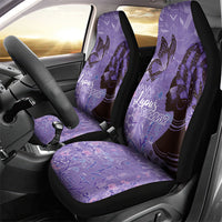 Lupus Awareness Afro Girl - Proud Survivor Car Seat Cover Ankara Pattern