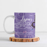 Lupus Awareness Afro Girl - Proud Survivor Ceramic Mug Ankara Pattern