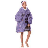 Lupus Awareness Afro Girl - Proud Survivor Kid Wearable Blanket Hoodie Ankara Pattern