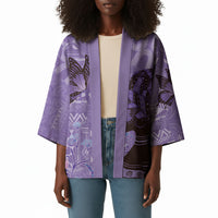 Lupus Awareness Afro Girl - Proud Survivor Kimono Ankara Pattern