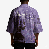 Lupus Awareness Afro Girl - Proud Survivor Kimono Ankara Pattern