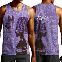Lupus Awareness Afro Girl - Proud Survivor Men Tank Top Ankara Pattern