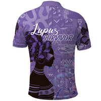 Lupus Awareness Afro Girl - Proud Survivor Polo Shirt Ankara Pattern