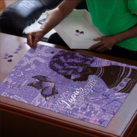 Lupus Awareness Afro Girl - Proud Survivor Puzzle Ankara Pattern