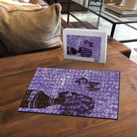 Lupus Awareness Afro Girl - Proud Survivor Puzzle Ankara Pattern