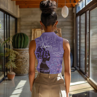 Lupus Awareness Afro Girl - Proud Survivor Women Sleeveless Polo Shirt Ankara Pattern