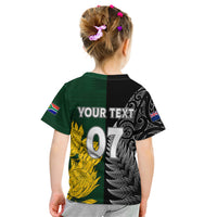 Personalised New Zealand Mix South Africa Rugby Kid T Shirt Protea Vs. Silver Ferns - Wonder Print Shop