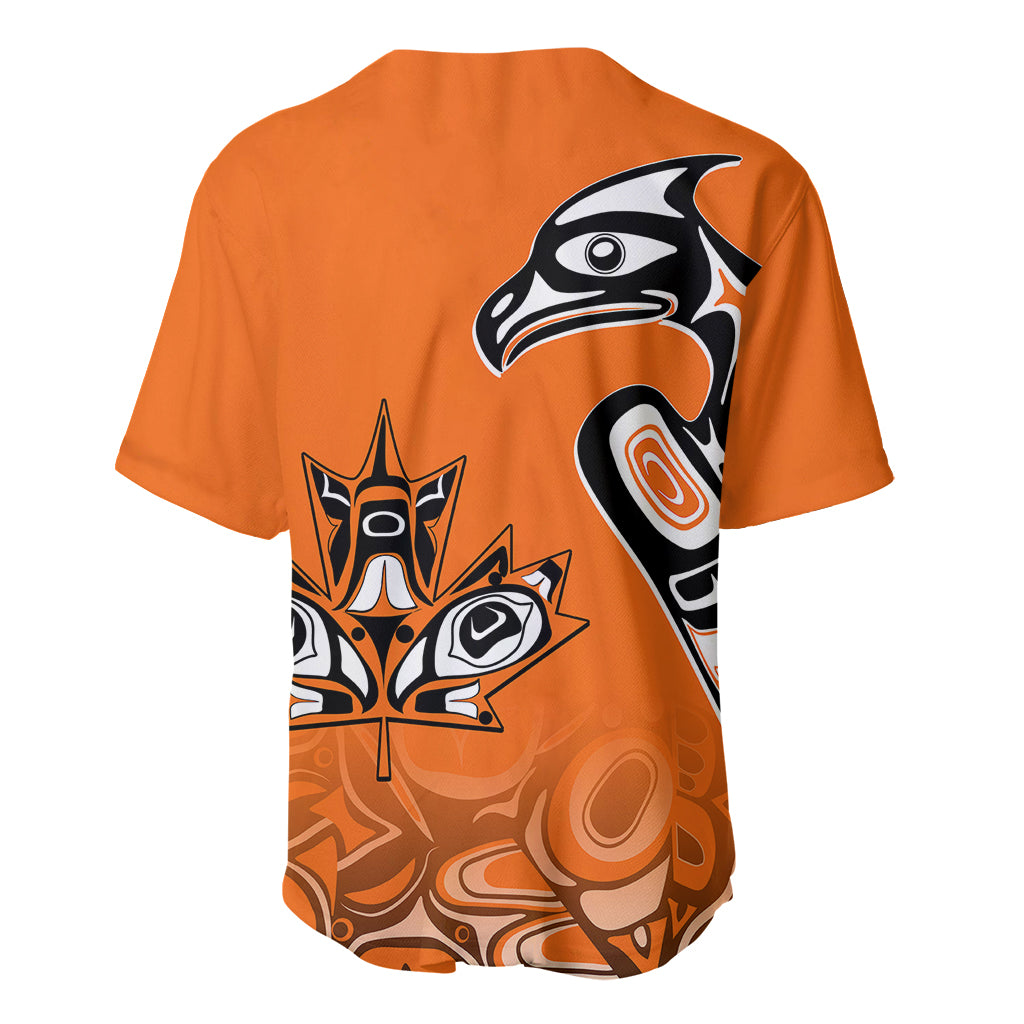 Canada Indigenous Baseball Jersey Aboriginal Bird Art - Every Child Matters LT7 - Wonder Print Shop