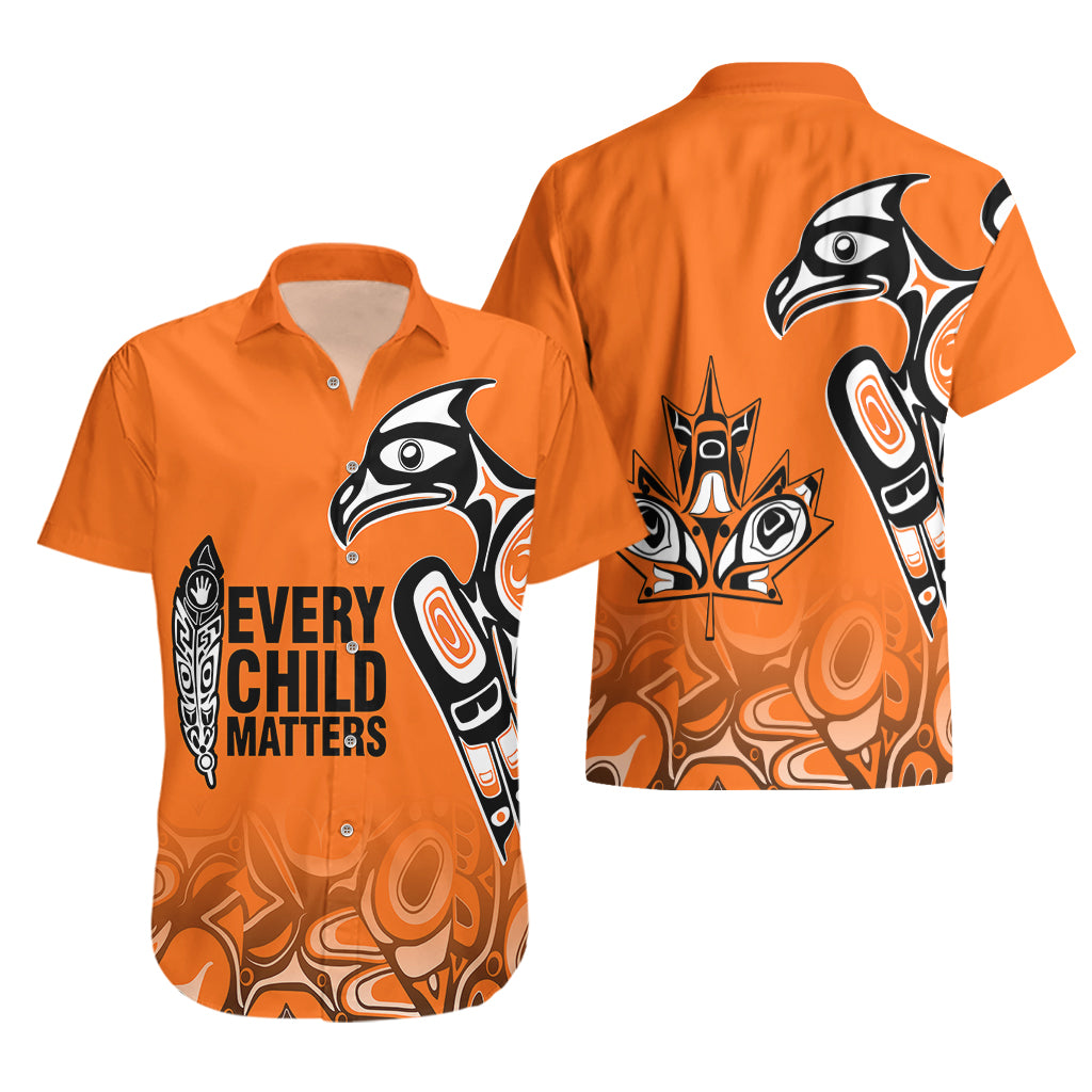 Canada Indigenous Hawaiian Shirt Aboriginal Bird Art - Every Child Matters - Wonder Print Shop
