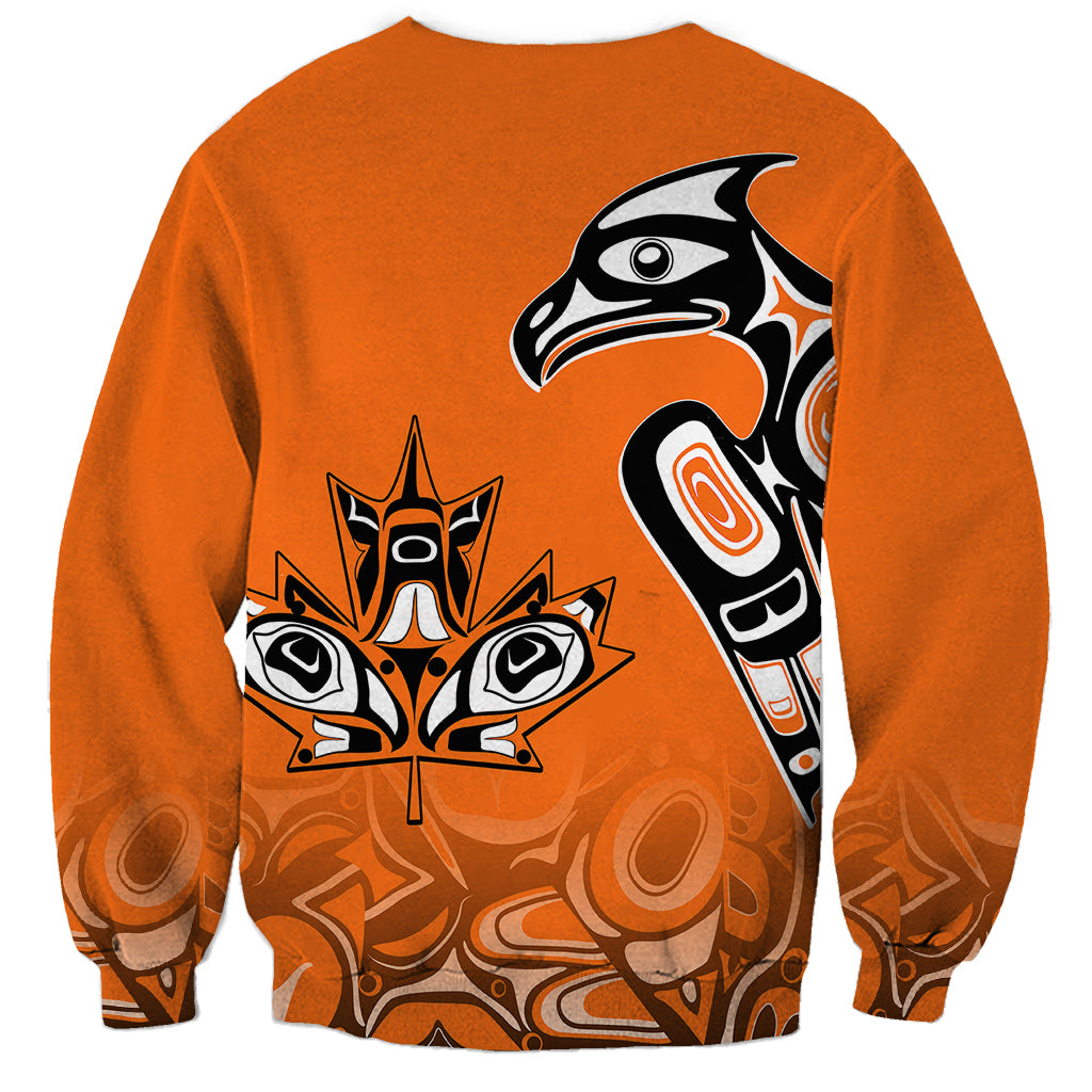 Canada Indigenous Sweatshirt Aboriginal Bird Art - Every Child Matters - Wonder Print Shop