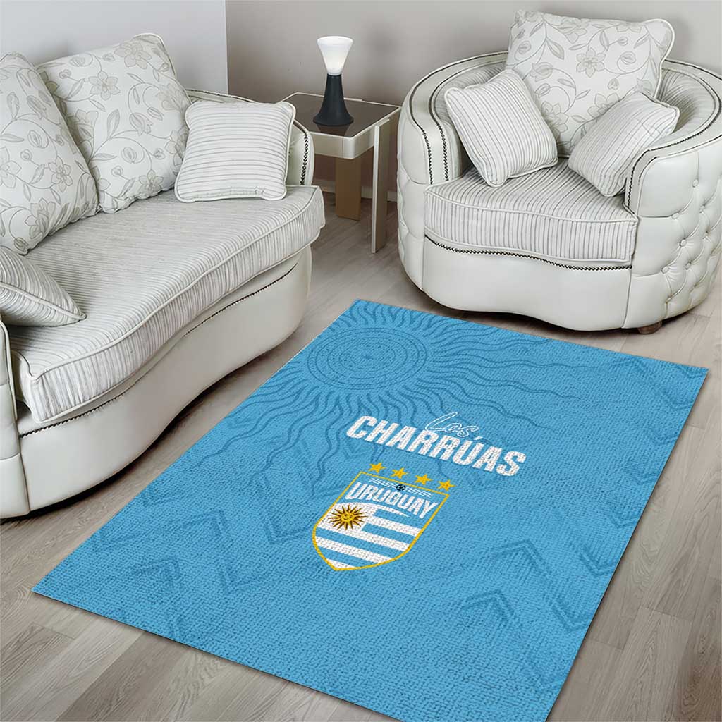 Uruguay Football 2024 Custom Area Rug Los Charruas Sol de Mayo Ornamental Style LT7 - Wonder Print Shop