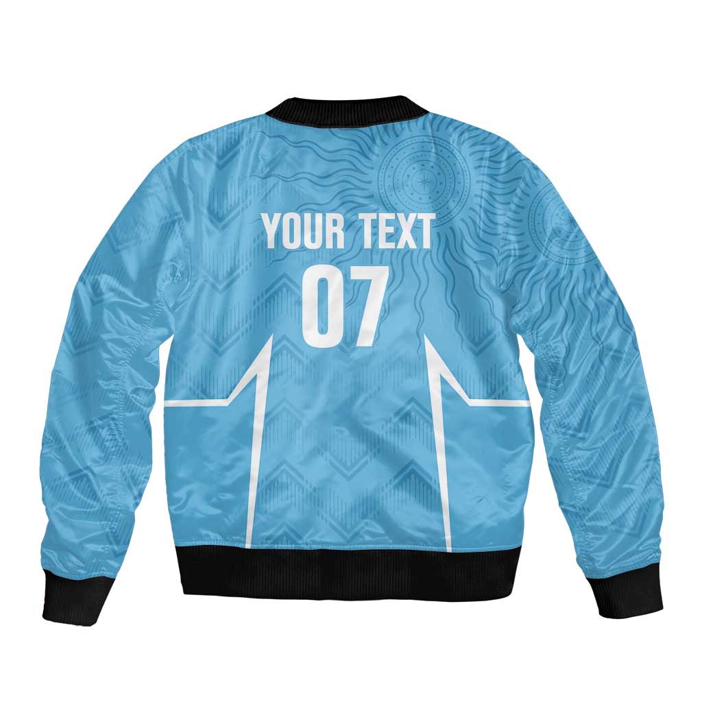 Uruguay Football 2024 Custom Bomber Jacket Los Charruas Sol de Mayo Ornamental Style LT7 - Wonder Print Shop