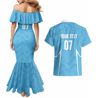 Uruguay Football 2024 Custom Couples Matching Mermaid Dress and Hawaiian Shirt Los Charruas Sol de Mayo Ornamental Style LT7 - Wonder Print Shop