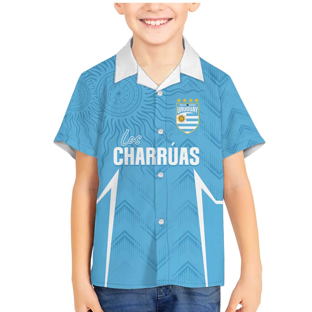 Uruguay Football 2024 Custom Family Matching Mermaid Dress and Hawaiian Shirt Los Charruas Sol de Mayo Ornamental Style LT7 - Wonder Print Shop