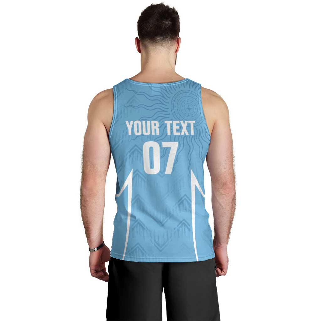 Uruguay Football 2024 Custom Men Tank Top Los Charruas Sol de Mayo Ornamental Style - Wonder Print Shop