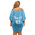 Uruguay Football 2024 Custom Off Shoulder Short Dress Los Charruas Sol de Mayo Ornamental Style - Wonder Print Shop