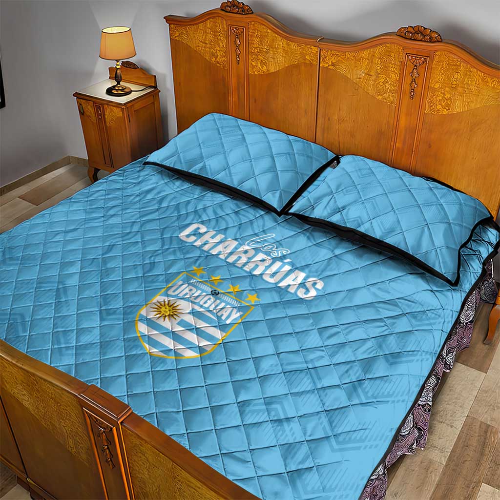 Uruguay Football 2024 Custom Quilt Bed Set Los Charruas Sol de Mayo Ornamental Style - Wonder Print Shop