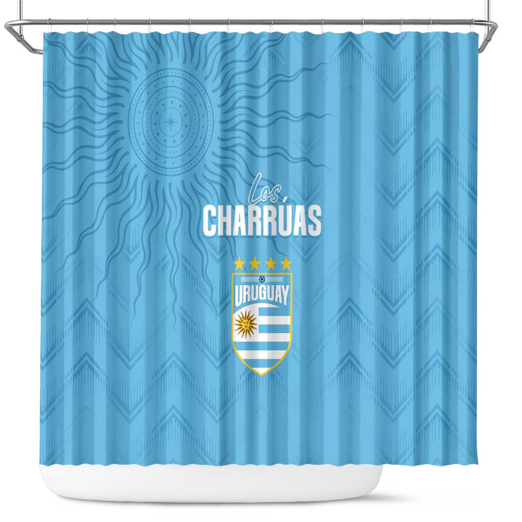 Uruguay Football 2024 Custom Shower Curtain Los Charruas Sol de Mayo Ornamental Style