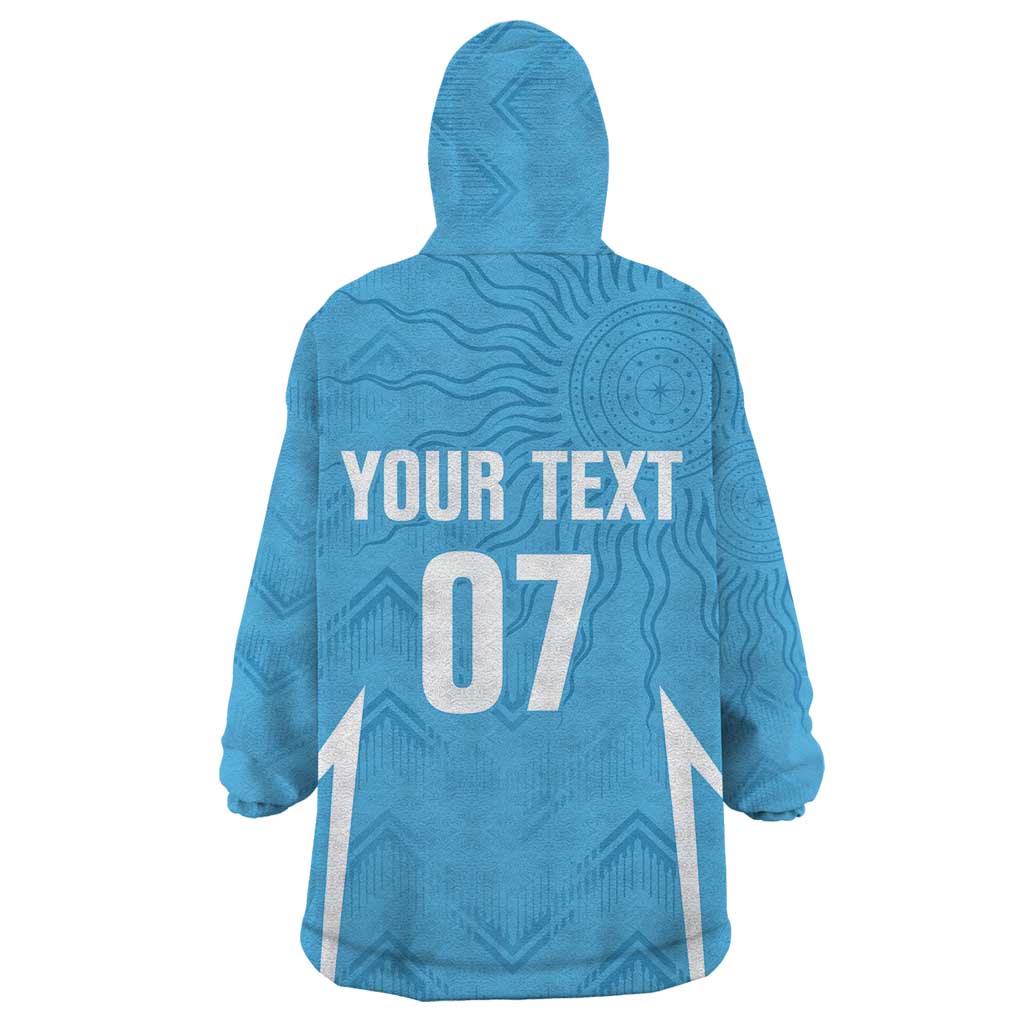 Uruguay Football 2024 Custom Wearable Blanket Hoodie Los Charruas Sol de Mayo Ornamental Style - Wonder Print Shop
