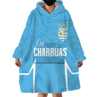 Uruguay Football 2024 Custom Wearable Blanket Hoodie Los Charruas Sol de Mayo Ornamental Style - Wonder Print Shop
