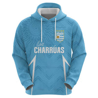 Uruguay Football 2024 Custom Zip Hoodie Los Charruas Sol de Mayo Ornamental Style - Wonder Print Shop