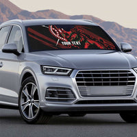 Kenya King Lion Personalized Auto Sun Shade Stylized Maasai Shield - Wonder Print Shop