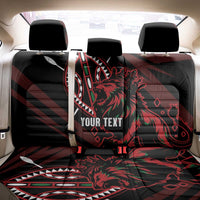 Kenya King Lion Personalized Back Car Seat Cover Stylized Maasai Shield - Wonder Print Shop