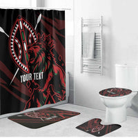 Kenya King Lion Personalized Bathroom Set Stylized Maasai Shield - Wonder Print Shop